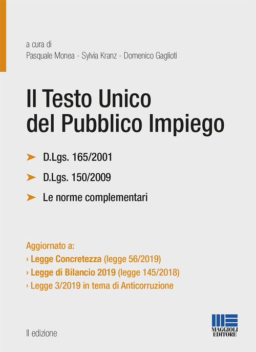 Cover of testo unico del pubblico impiego