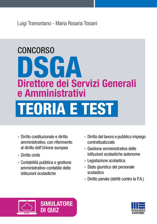 Cover of Concorso DSGA Direttore dei Servizi Generali e Amministrativi. Teoria e test