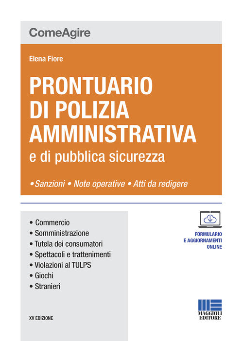 Cover of Prontuario di polizia amministrativa e di pubblica sicurezza