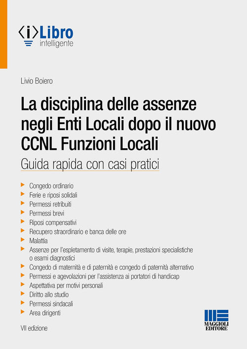 Cover of disciplina delle assenze negli enti locali dopo il CCNL funzioni locali