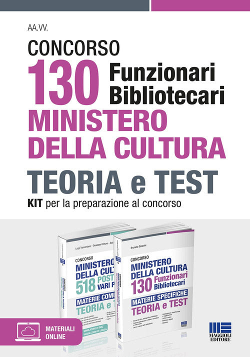 Cover of Concorso 130 funzionari bibliotecari Ministero della Cultura. Kit per la preparazione al concorso
