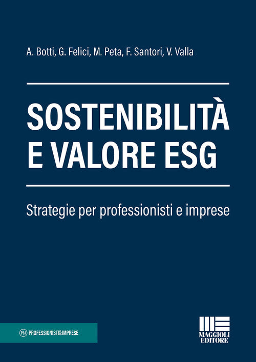Cover of Sostenibilità e valore ESG. Strategie per professionisti e imprese