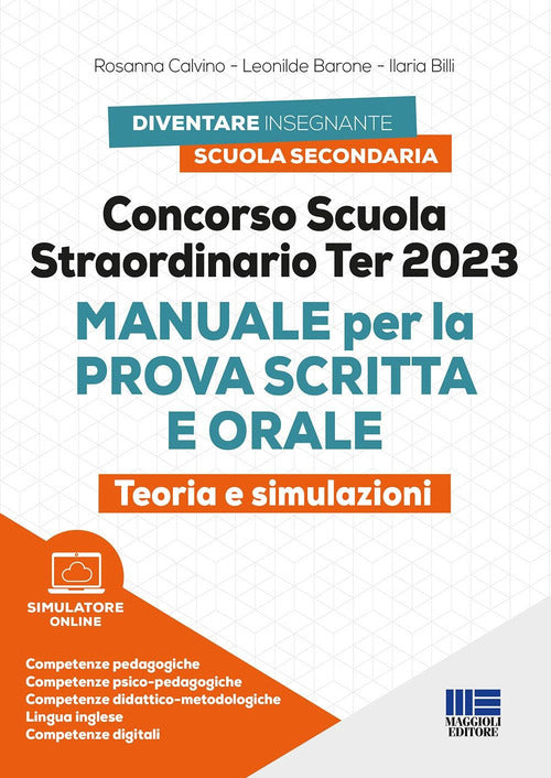Cover of Concorso scuola straordinario Ter 2023. Manuale per la prova scritta e orale. Teoria e simulazioni