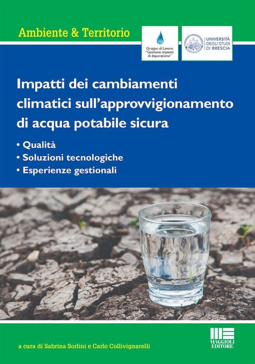 Cover of Impatti dei cambiamenti climatici sull'approvvigionamento di acqua potabile sicura. Qualità, soluzioni tecnologiche, esperienze gestionali