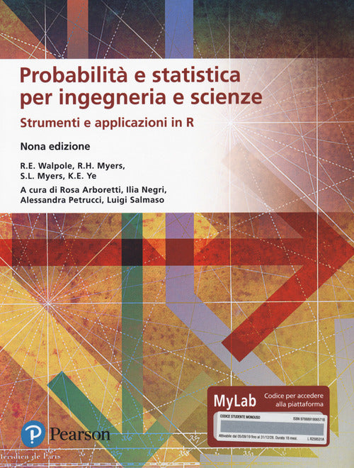Cover of Probabilità e statistica per ingegneria e scienze. Strumenti e applicazioni in R. Ediz. MyLab