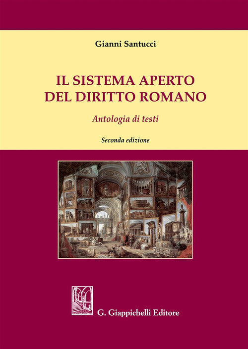 Cover of sistema aperto del diritto romano. Antologia di testi