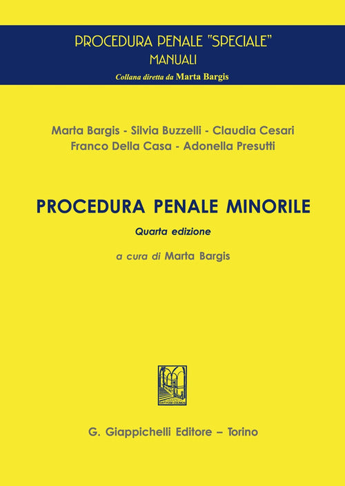 Cover of Procedura penale minorile
