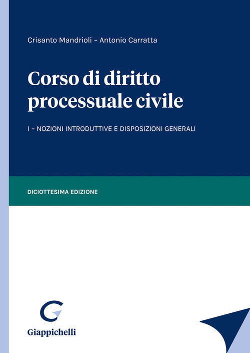 Cover of Corso di diritto processuale civile