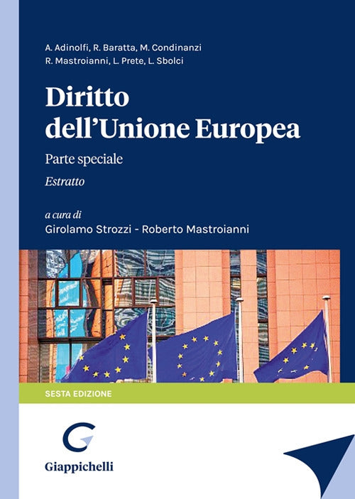 Cover of Diritto dell'Unione Europea. Parte speciale. Estratto Università «Sapienza»