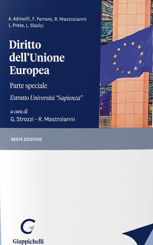 Cover of Diritto dell'Unione Europea. Parte speciale. Estratto Università «Sapienza»