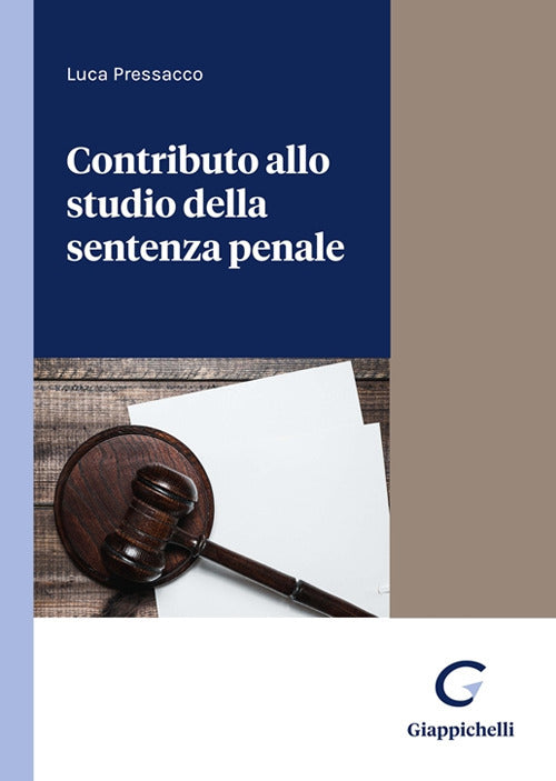 Cover of Contributo allo studio della sentenza penale