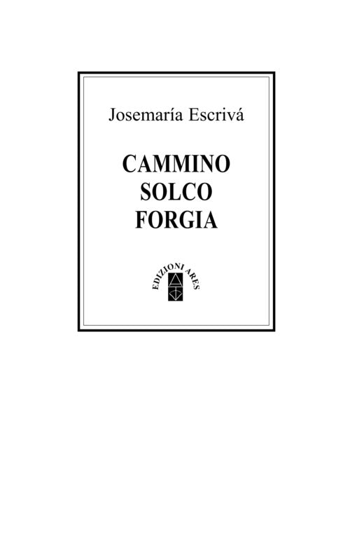 Cover of Cammino Solco Forgia. Ediz. Deluxe