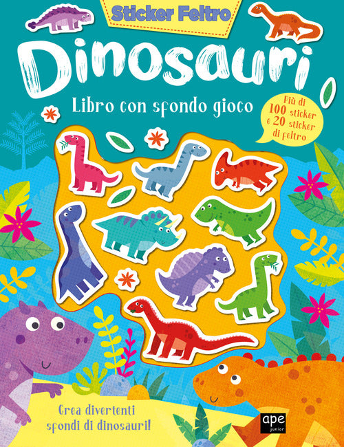 Cover of Dinosauri. Sticker feltro