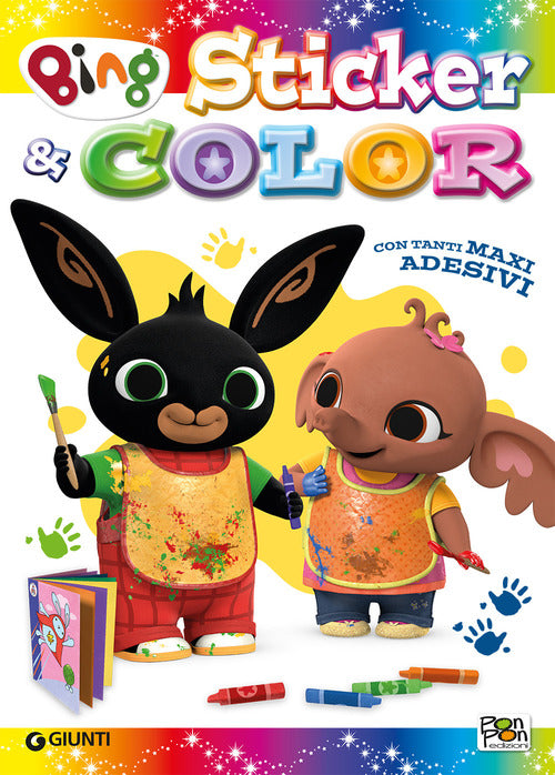 Cover of Grandi amici. Sticker & color. Bing. Activity book. Con adesivi