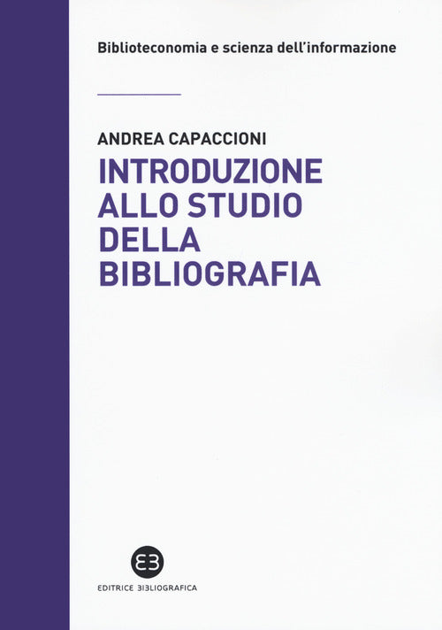Cover of Introduzione allo studio della bibliografia