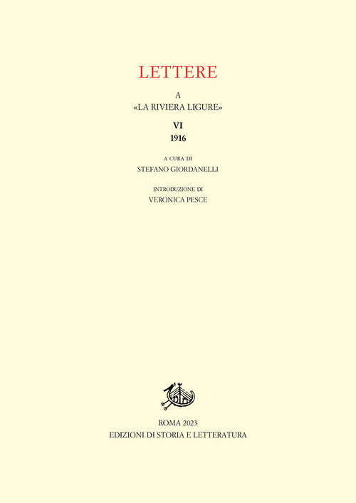 Lettere a La Riviera Ligure. Vol. 6: 1916