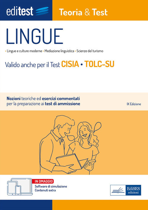 Cover of EdiTEST. Lingue. Teoria & test. Nozioni teoriche ed esercizi commentati per la preparazione ai test di ammissione