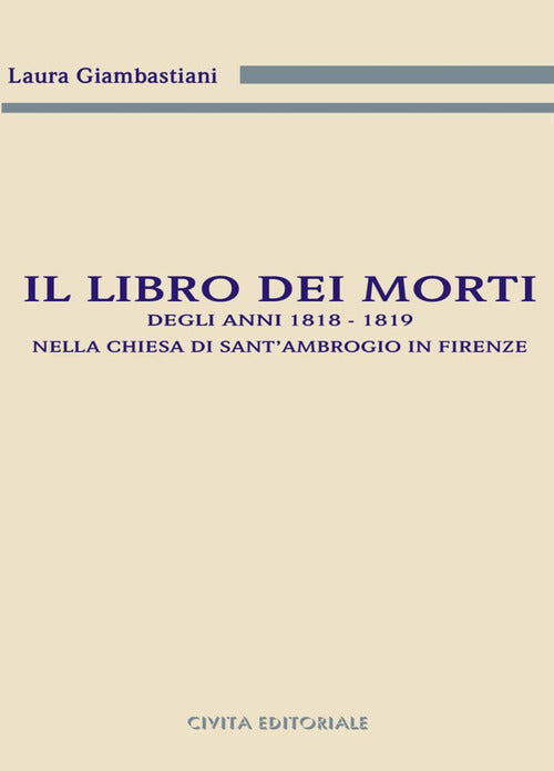 Cover of libro dei morti degli anni 1818-1819 nella chiesa di Sant'Ambrogio in Firenze