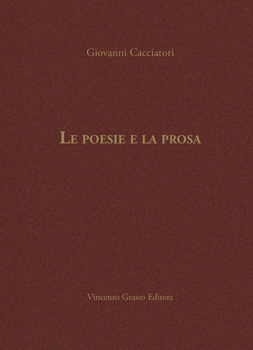 Cover of poesie e la prosa