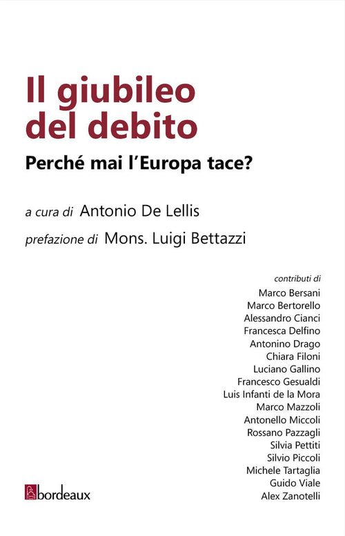 Cover of giubileo del debito. Perché mai l'Europa tace?