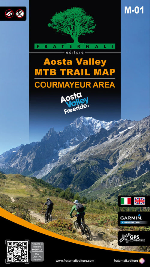 Cover of Aosta Valley. Courmayeur area. MTB trail map. Ediz. italiana e inglese