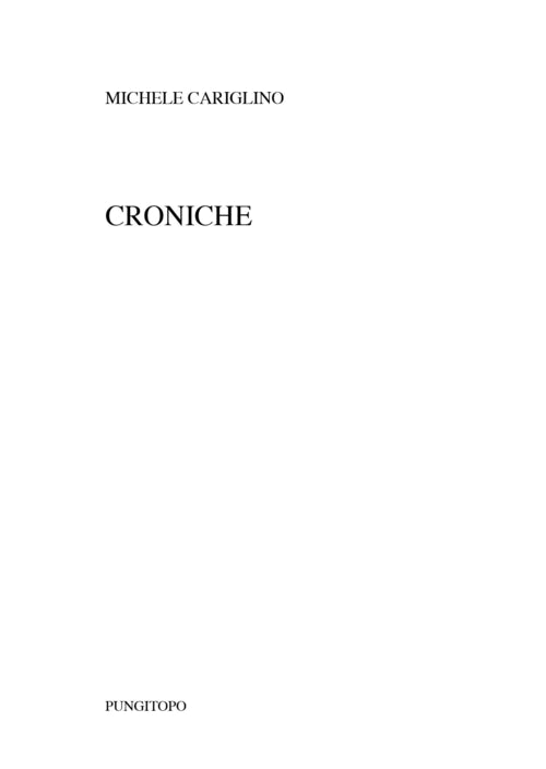 Cover of Croniche