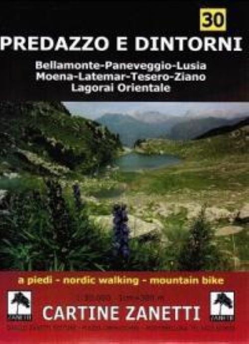 Cover of Predazzo e dintorni 1:30.000 1cm=300m. A piedi, nordic walking, mountain bike