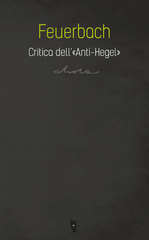Cover of Critica dell'«Anti-Hegel»