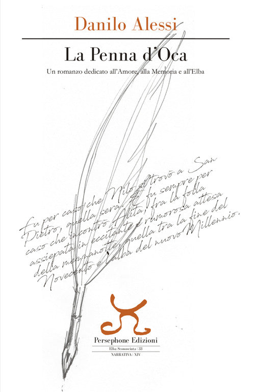 Cover of penna d'oca. Un romanzo dedicato all'amore, alla memoria e all'Elba