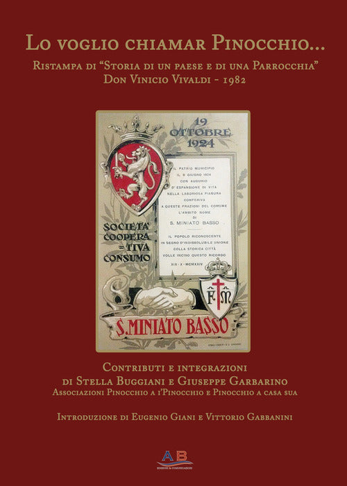 Cover of Lo voglio chiamar Pinocchio... Ristampa di "Storia di un Paese e di una Parrocchia" di Don Vinicio Vivaldi 1982