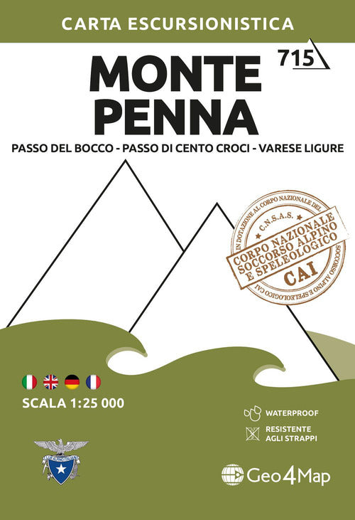 Cover of Monte Penna. Passo del Bocco, Passo di Cento Croci, Varese Ligure 1:25.000