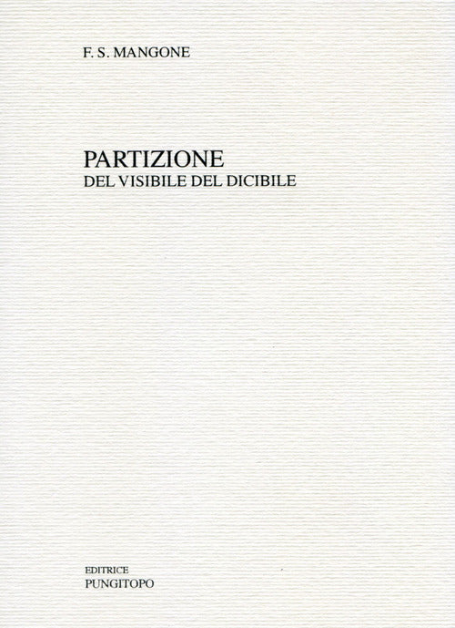 Cover of Partizione del visibile del dicibile