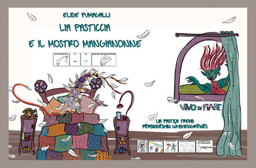 Cover of Lia Pasticcia e il mostro Mangianonne. Testo in simboli. Ediz. italiana e albanese