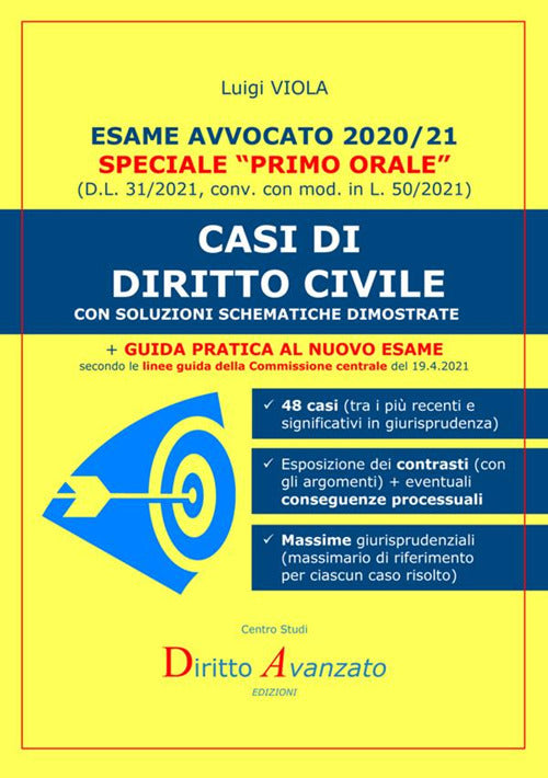 Cover of Esame avvocato 2020-21. Casi di diritto civile. Con soluzioni schematiche dimostrate