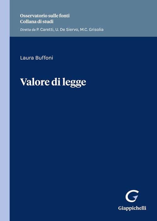 Cover of Valore di legge