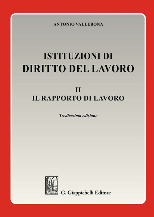 Cover of Istituzioni di diritto del lavoro