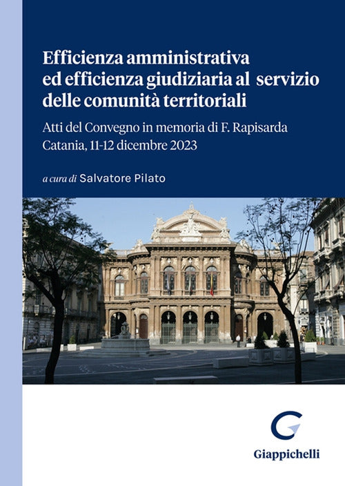 Efficienza amministrativa ed efficienza giudiziaria al servizio delle comunit territoriali. Atti del Convegno in memoria di F. Rapisarda. Catania, 11-12 dicembre 2023