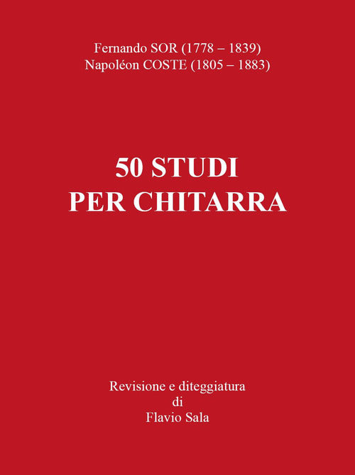 Cover of Fernando Sor-Napoléon Coste. 50 studi per chitarra