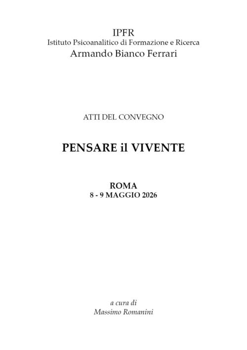 Pensare il vivente