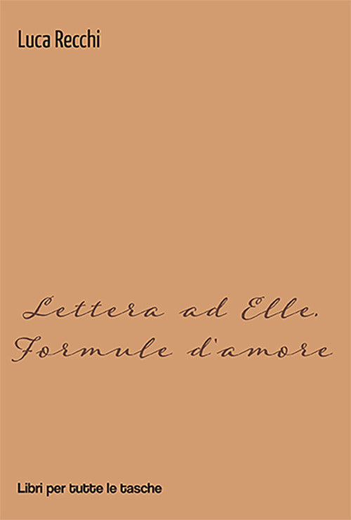 Cover of Lettera ad Elle. Formule d'amore