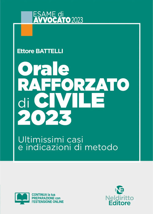 Cover of Orale rafforzato di civile 2023. Ultimissimi casi e indicazioni di metodo