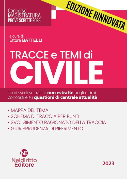 Cover of Tracce e temi di civile per il concorso in magistratura 2023