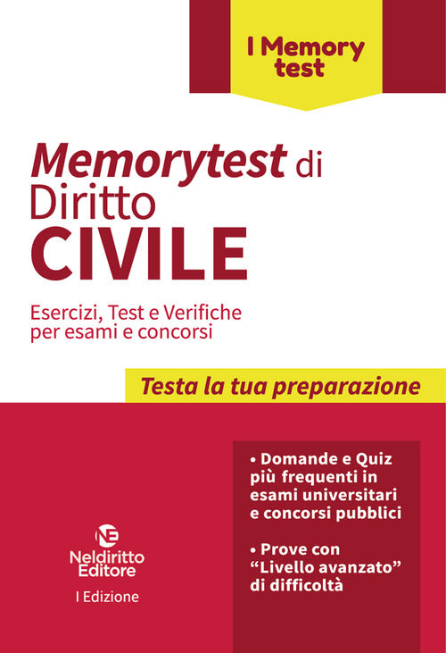 Cover of Memorytest di diritto civile