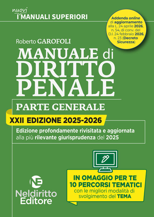 Manuale superiore di diritto penale 2025-2026. Concorso magistratura e concorsi superiori