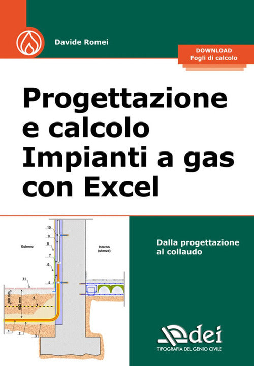 Cover of Progettazione e calcolo impianti a gas con Excel. Dalla progettazione al collaudo