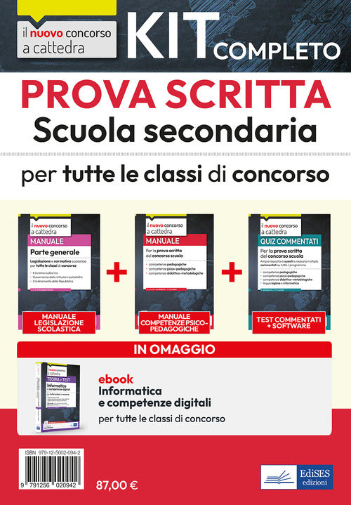 Cover of Kit completo prova scritta scuola secondaria. Teoria e test per la prova scritta