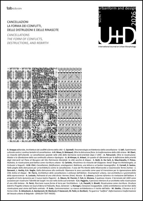 U+D. Urbanform and design. Vol. 24-25: Cancellazioni. La forma dei conflitti, delle distruzioni e delle rinascite-Cancellations. The Form of Conflicts, Destructions, and Rebirth