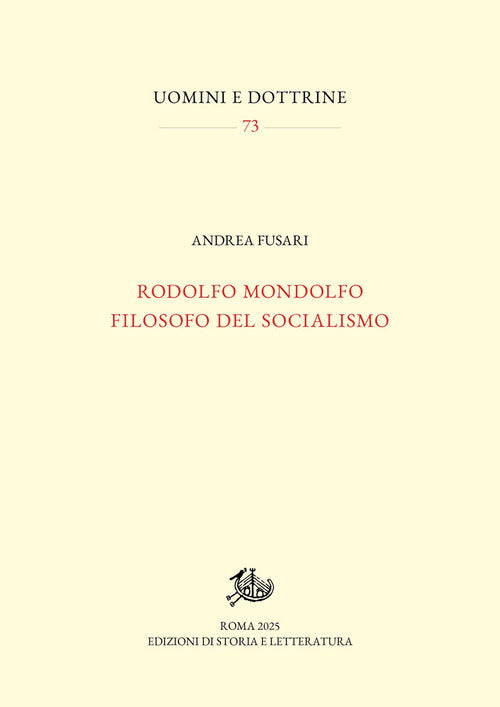 Rodolfo Mondolfo e l’interpretazione del marxismo in Italia (1906-1926)