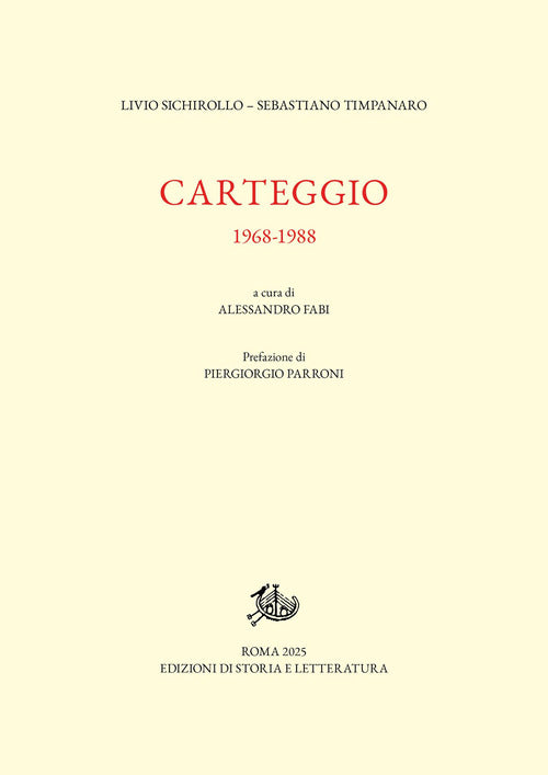 Carteggio. 1968-1988