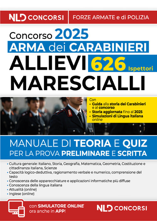 Concorso Arma dei Carabinieri allievi marescialli. Manuale con teoria e test